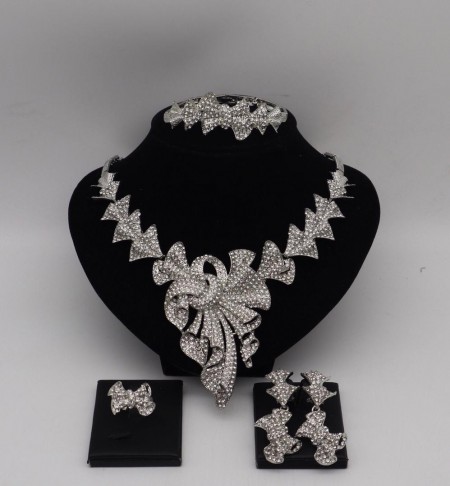 Parure de bijoux Dubaï, ensemble collier, bracelet, boucle d'oreille